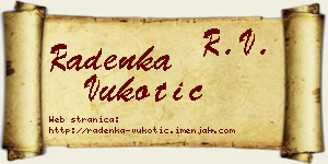 Radenka Vukotić vizit kartica